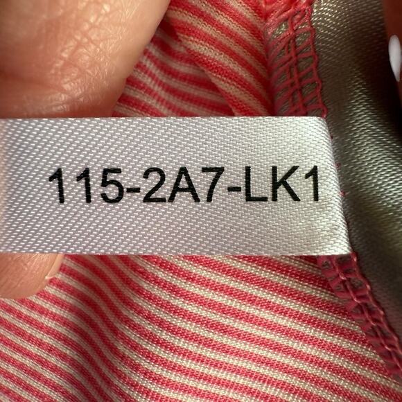 KJUS Shirt Women's Sina Pink White Stripe M golf Polo Preppy Prep Athleisure - Picture 8 of 10